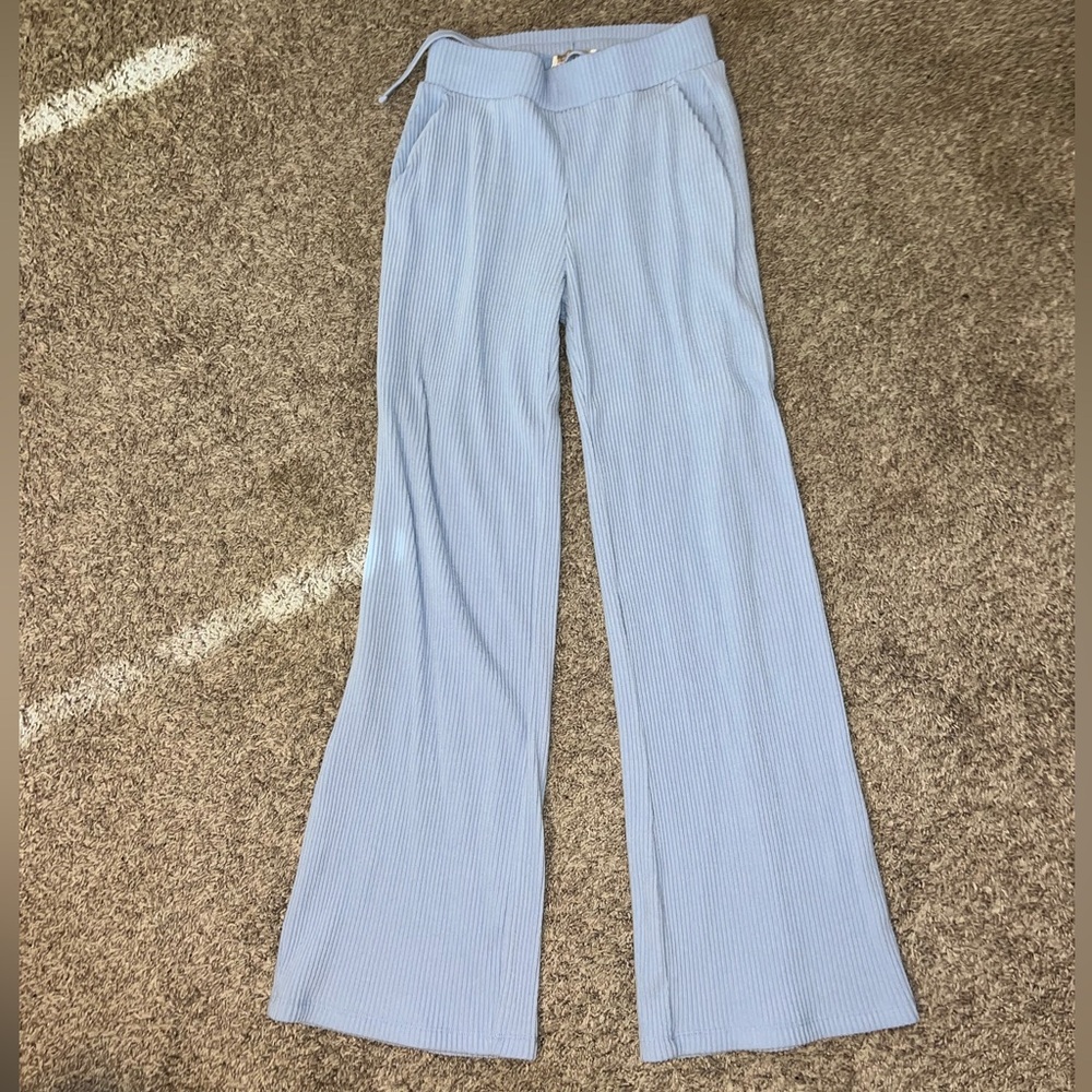 Abercrombie & Fitch Light Blue Ribbed Cozy Lounge Set XXS - Picture 2 of 12